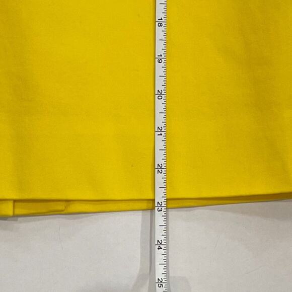 J. Crew Cotton Blend/Stretch Bright Yellow No. 2 Pencil Skirt, Size 2 - Picture 9 of 9